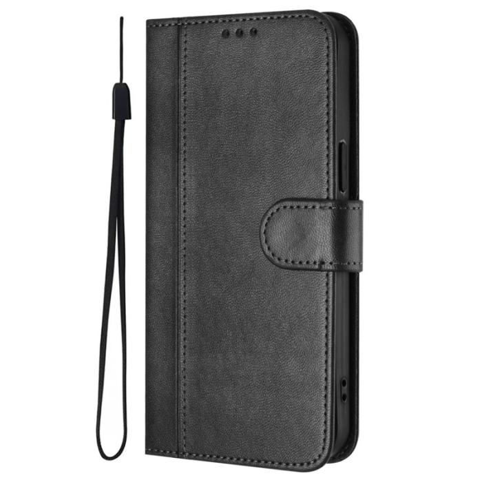 OEM - Samsung Galaxy A55 5G Plånboksfodral Retro Textur Konstläder - Svart