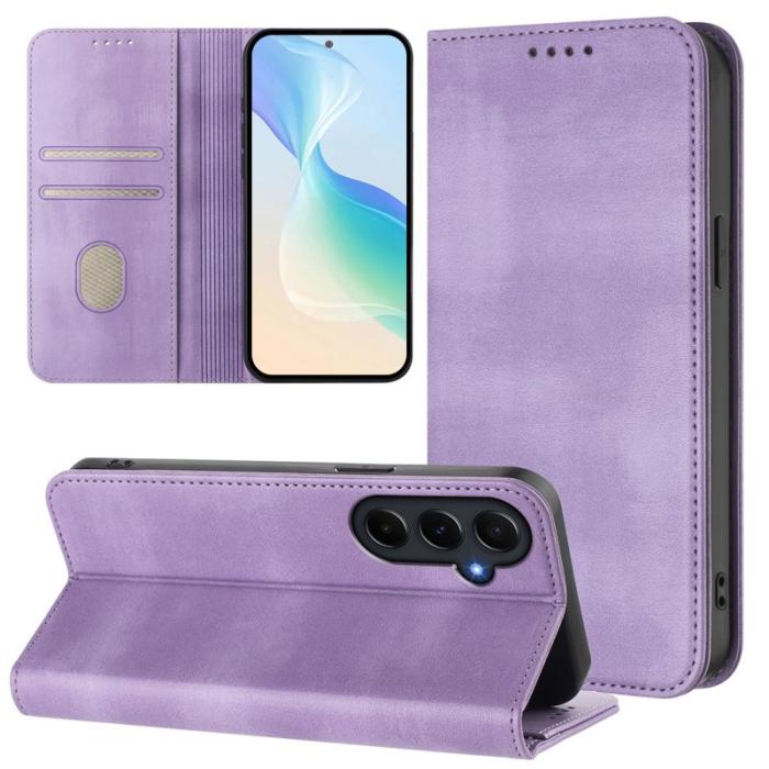 OEM - Samsung Galaxy A55 5G Plånboksfodral Retro Textur RFID-Skydd - Lila