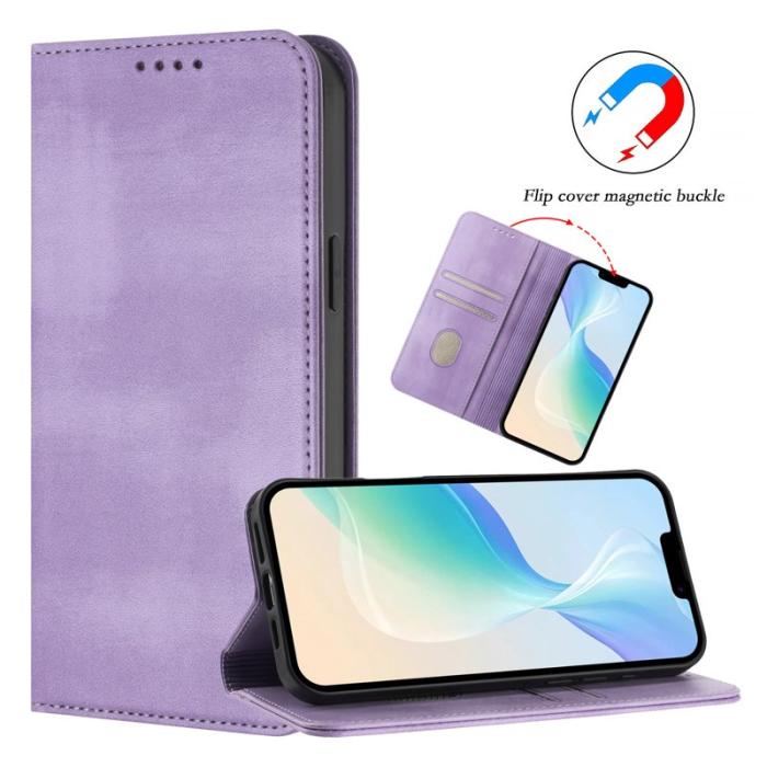 OEM - Samsung Galaxy A55 5G Plånboksfodral Retro Textur RFID-Skydd - Lila