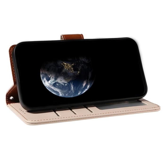 OEM - Samsung Galaxy A55 5G Plånboksfodral RFID Skydd Konstläder Flip - Aprikos