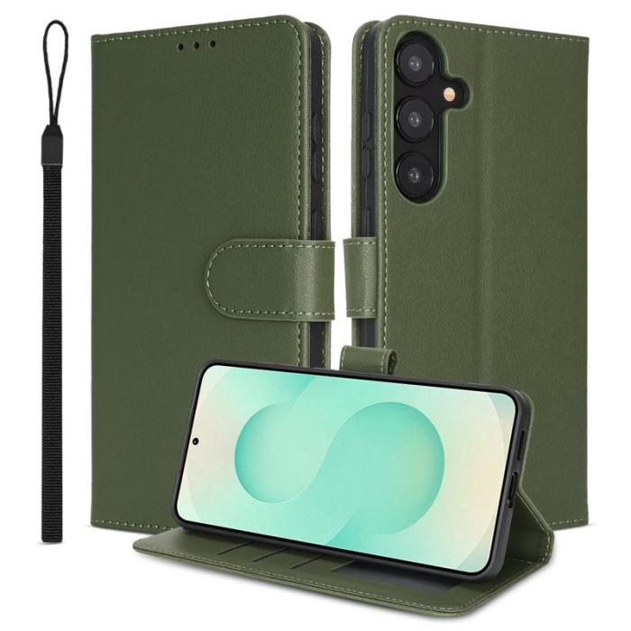 OEM - Samsung Galaxy A55 5G Plånboksfodral RFID-Skydd Konstläder - Grön