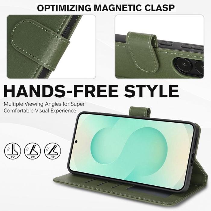 OEM - Samsung Galaxy A55 5G Plånboksfodral RFID-Skydd Konstläder - Grön