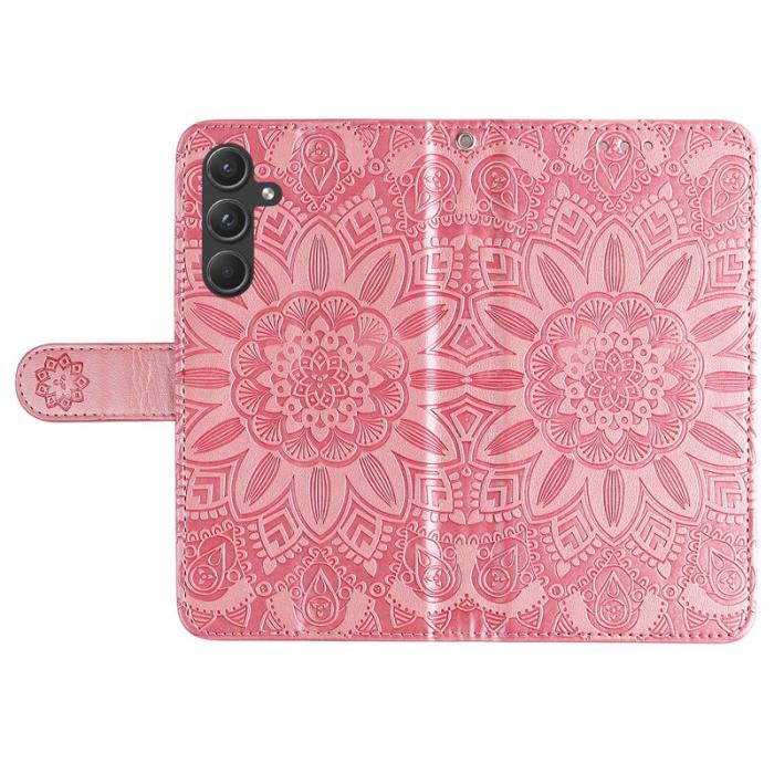 OEM - Samsung Galaxy A55 5G Plånboksfodral Ställ Impränerat Konstläder - Rosa