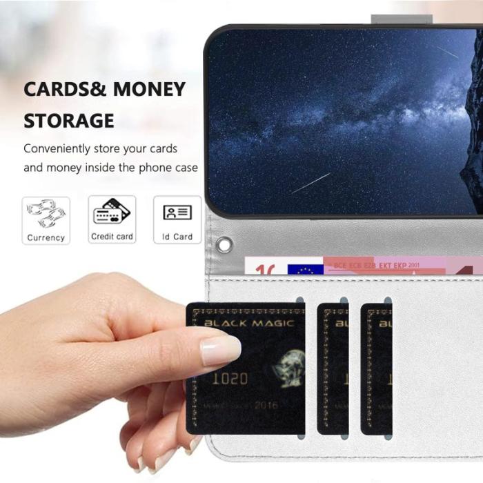 OEM - Samsung Galaxy A55 5G Plånboksfodral Ställ Konstläder - Silver