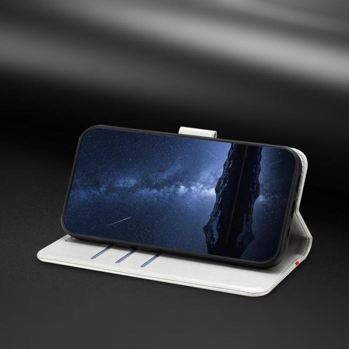 OEM - Samsung Galaxy A55 5G Plånboksfodral Ställ Konstläder - Silver