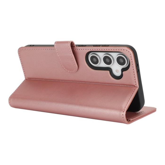 OEM - Samsung Galaxy A55 5G Plånboksfodral Stöttåligt Konstläder - Roséguld