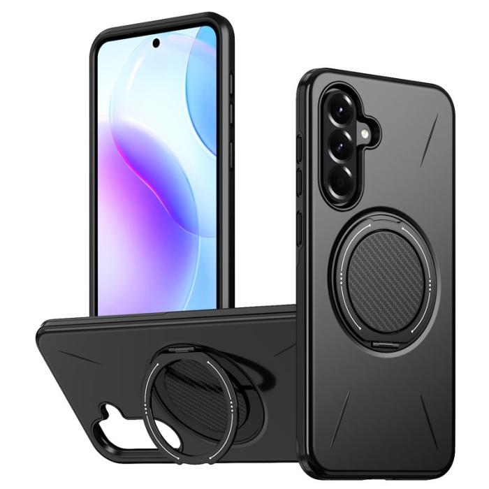 OEM - Samsung Galaxy A55 5G Mobilskal Magnetiskt Ställ TPU + PC - Svart