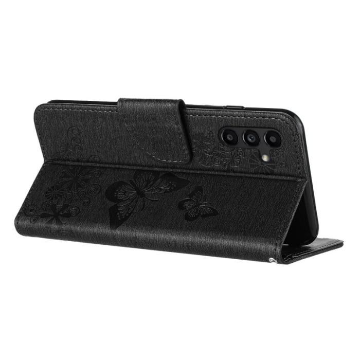 OEM - Samsung Galaxy A55 5G Plånboksfodral Konstläder Flip - Svart