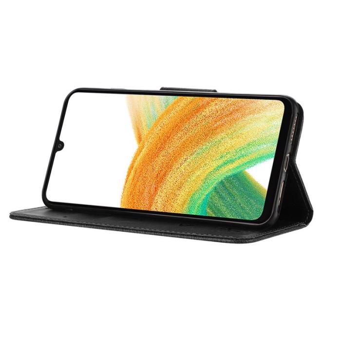 OEM - Samsung Galaxy A55 5G Plånboksfodral Konstläder Flip - Svart