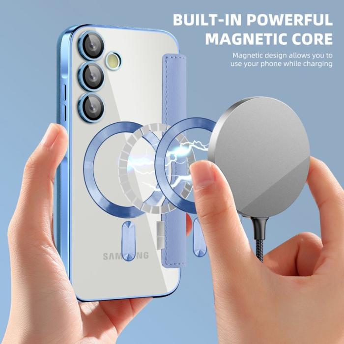 OEM - Samsung Galaxy A55 5G Plånboksfodral KonstLäder RFID-Skydd - Blå