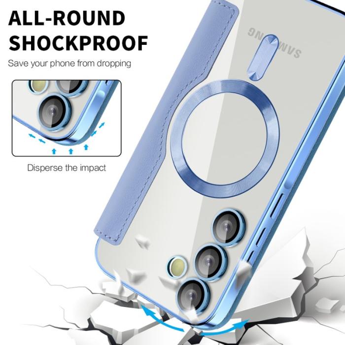 OEM - Samsung Galaxy A55 5G Plånboksfodral KonstLäder RFID-Skydd - Blå