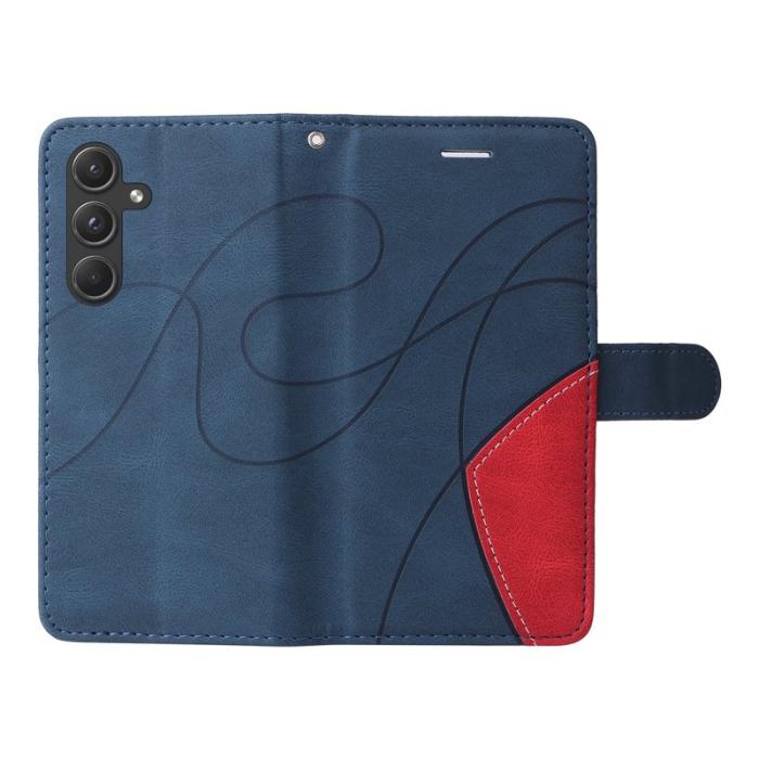 OEM - Samsung Galaxy A55 5G Plånboksfodral Konstläder Ställ - Blå