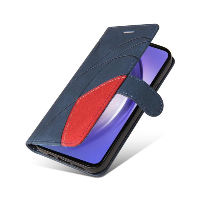 OEM - Samsung Galaxy A55 5G Plånboksfodral Konstläder Ställ - Blå