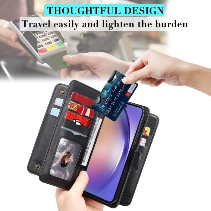 OEM - Samsung Galaxy A55 5G Plånboksfodral Konstläder Ställ - Lila