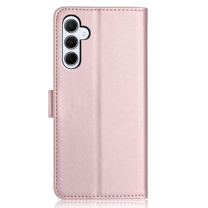 OEM - Samsung Galaxy A55 5G Plånboksfodral Konstläder Ställ - Roséguld