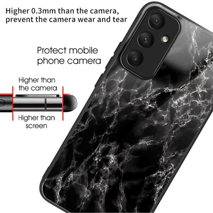 OEM - Samsung Galaxy A55 5G Skärmskydd Härdat Glas Mönstertryck - Marmor