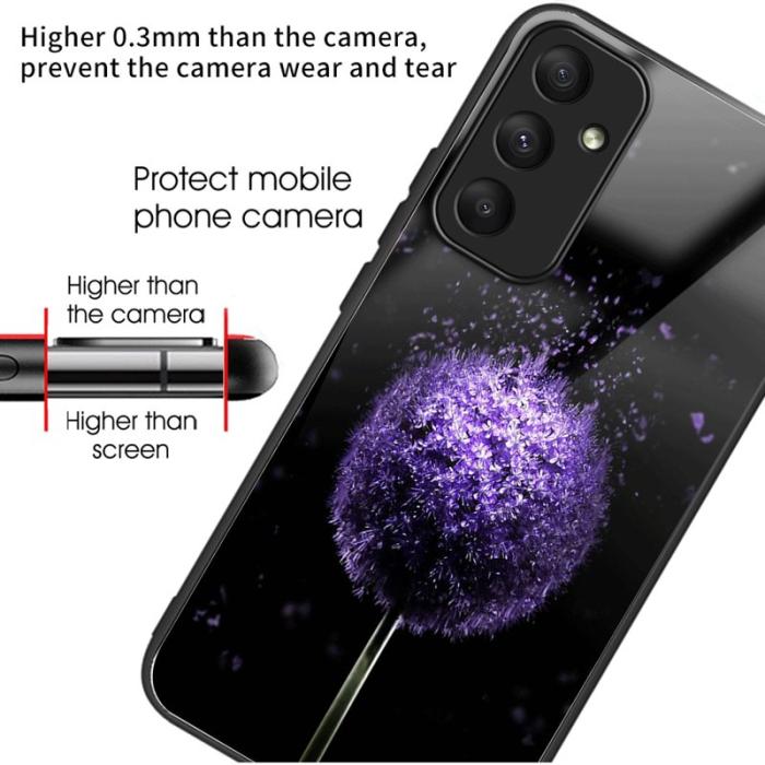 OEM - Samsung Galaxy A55 5G Skärmskydd Härdat Glas Mönstertryck - Maskros