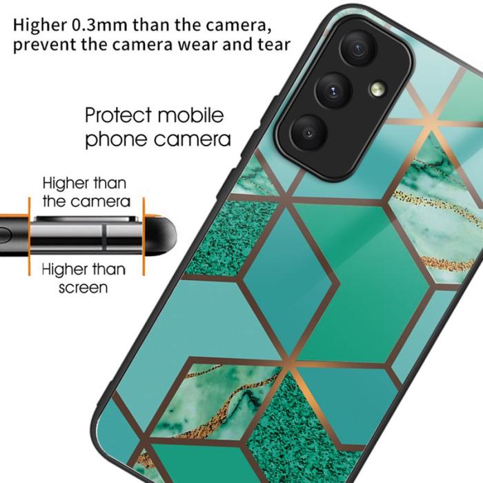 OEM - Samsung Galaxy A55 5G Skärmskydd Härdat Glas + Plast Marmor - Style K