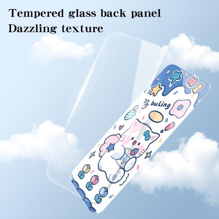 OEM - Samsung Galaxy A55 5G Skärmskydd Härdat Glas + Plast - Mjölk Te Kanin