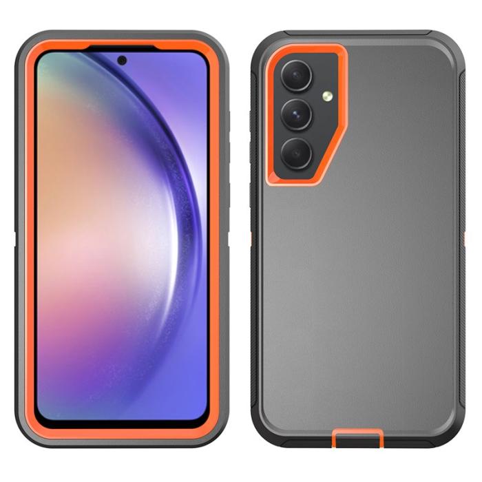 OEM - Samsung Galaxy A55 5G Skal 3 i 1 Stötsäker Anti Glid TPU + PC - Orange