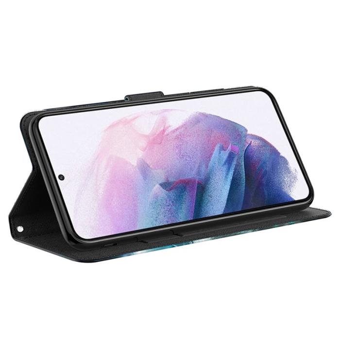 OEM - Samsung Galaxy A55 5G Skal 3D Mönster Folio Ställ - Bauhinia Valley
