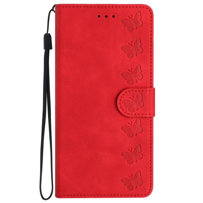 OEM - Samsung Galaxy A55 5G Skal Äkta Läder Anti-rep Skydd - Röd