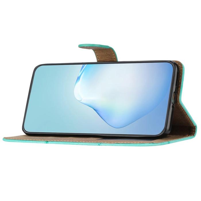 OEM - Samsung Galaxy A55 5G Skal Äkta Läder Crazy Horse - Grön