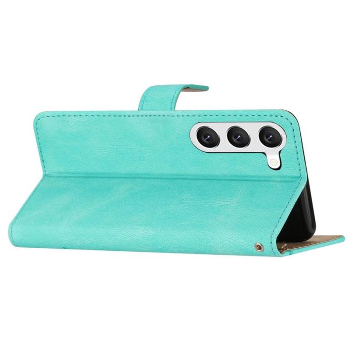 OEM - Samsung Galaxy A55 5G Skal Äkta Läder Crazy Horse - Grön