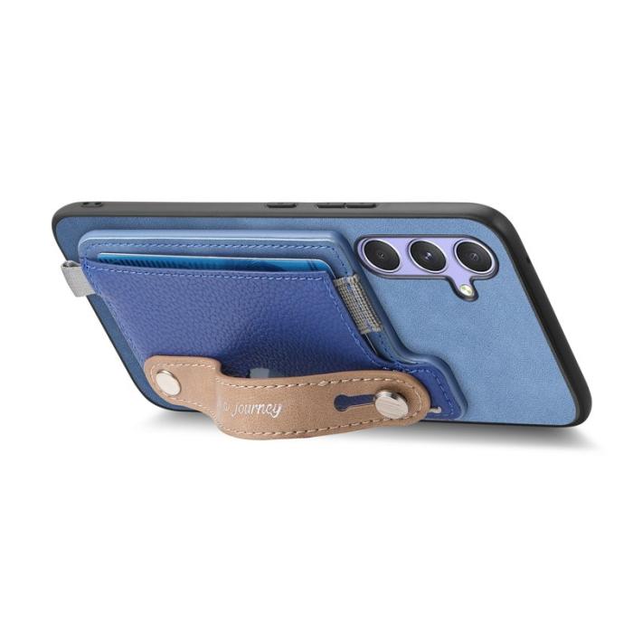 OEM - Samsung Galaxy A55 5G Skal Äkta Läder Magnetisk - Blå