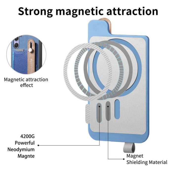 OEM - Samsung Galaxy A55 5G Skal Äkta Läder Magnetisk - Blå