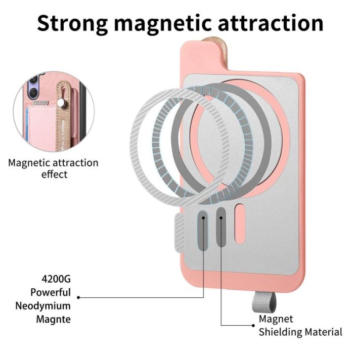OEM - Samsung Galaxy A55 5G Skal Äkta Läder Magnetisk - Rosa