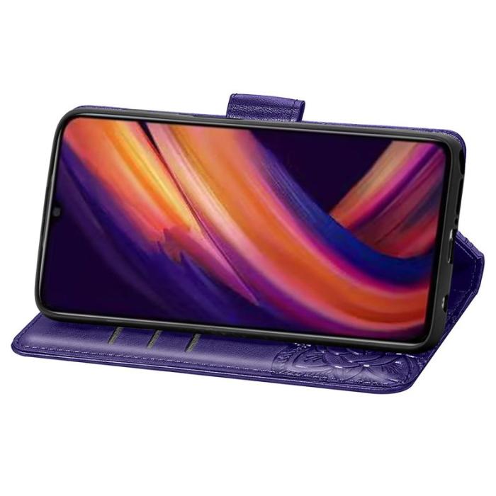 OEM - Samsung Galaxy A55 5G Skal Äkta Läder - Mörklila