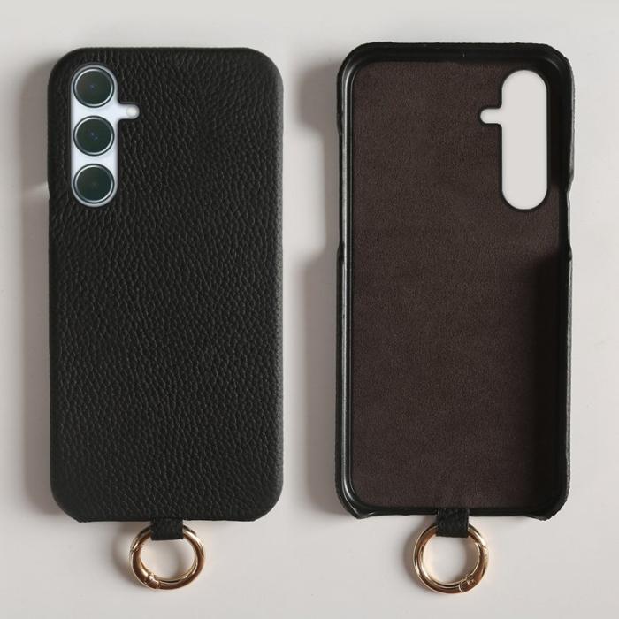 OEM - Samsung Galaxy A55 5G Skal Äkta Läder PC - Svart