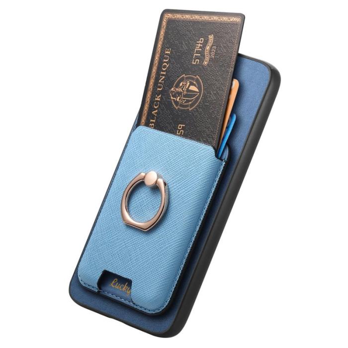 OEM - Mobilskal till Samsung Galaxy A55 5G Äkta Läder + Plast - Blå