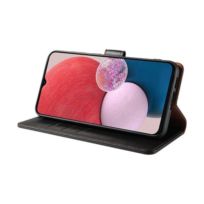 OEM - Samsung Galaxy A55 5G Skal Äkta Läder RFID Skydd - Brun