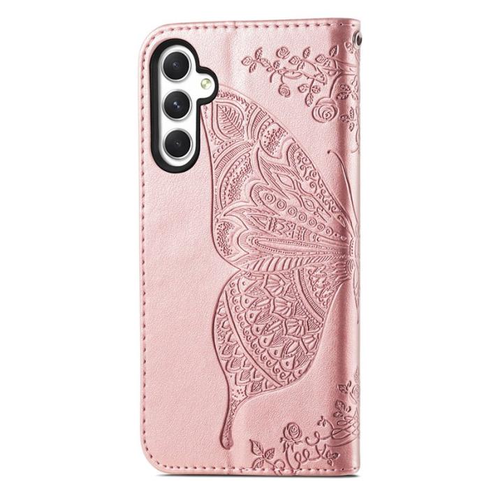 OEM - Samsung Galaxy A55 5G Skal Äkta Läder - Roséguld