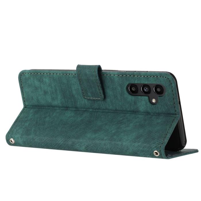 OEM - Samsung Galaxy A55 5G Skal Äkta Läder Skin-Feel - Grön