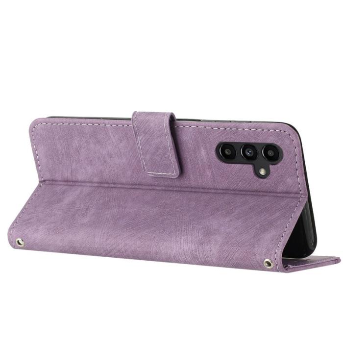 OEM - Samsung Galaxy A55 5G Skal Äkta Läder Skin-Feel - Lila