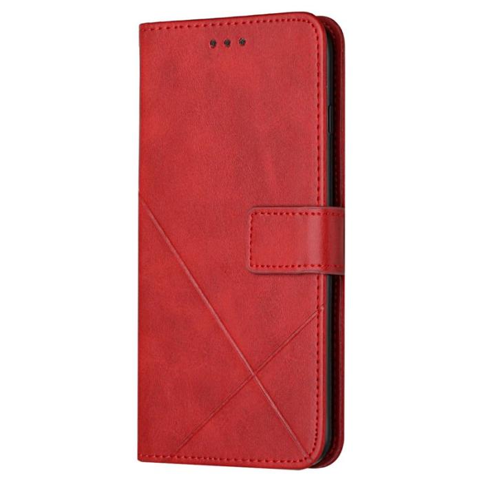 OEM - Samsung Galaxy A55 5G Skal Äkta Läder Solid Färg - Röd