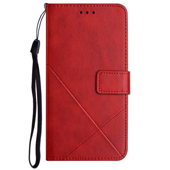 OEM - Samsung Galaxy A55 5G Skal Äkta Läder Solid Färg - Röd