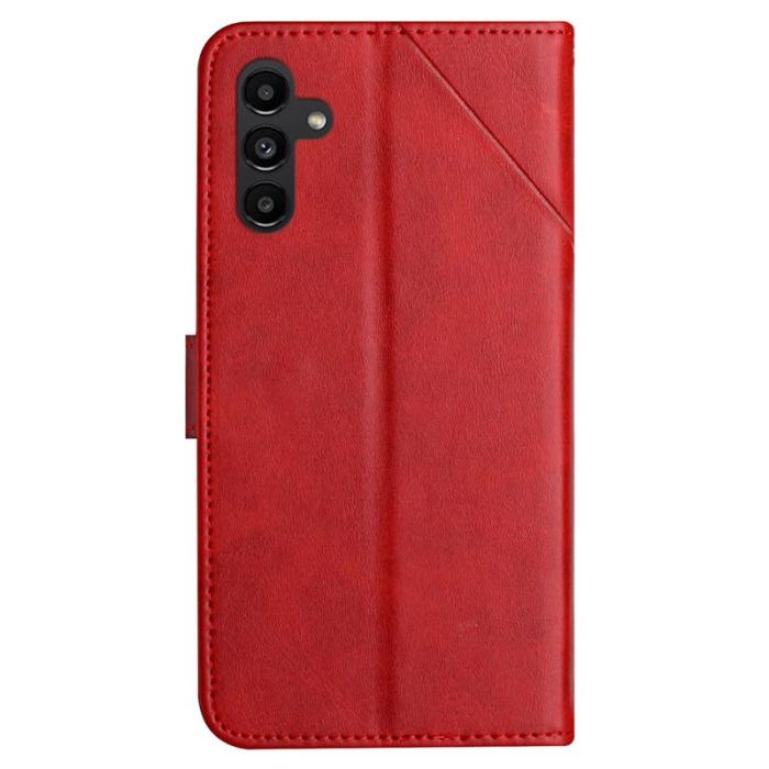 OEM - Samsung Galaxy A55 5G Skal Äkta Läder Solid Färg - Röd