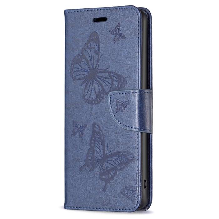 OEM - Samsung Galaxy A55 5G Mobilskal KonstLäder Ställ- Blå