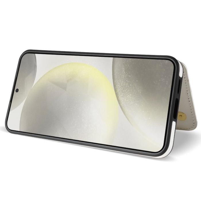 OEM - Samsung Galaxy A55 5G Skal Äkta Läder + TPU - Beige