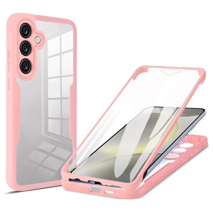 OEM - Samsung Galaxy A55 5G Skal Akryl + TPU Klar - Rosa