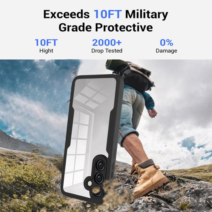 OEM - Samsung Galaxy A55 5G Skal Akryl + TPU Klar - Rosa