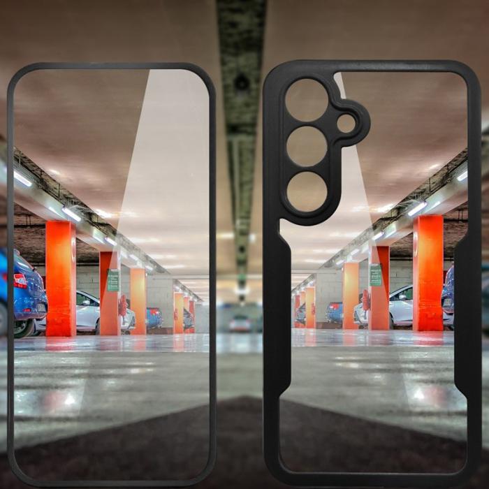 OEM - Samsung Galaxy A55 5G Skal Akryl + TPU Klar - Rosa