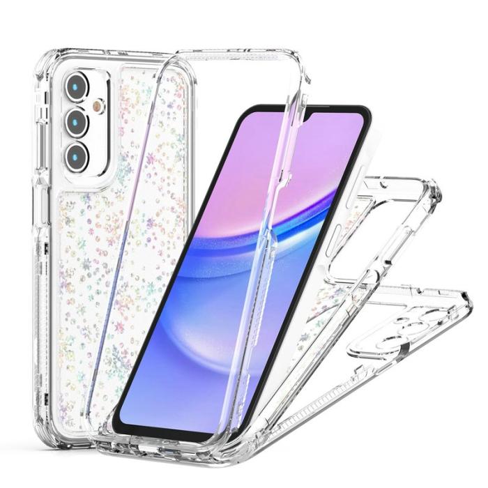 OEM - SAMSUNG Galaxy A55 5G Skal Akryl TPU Klar - Snöflingor