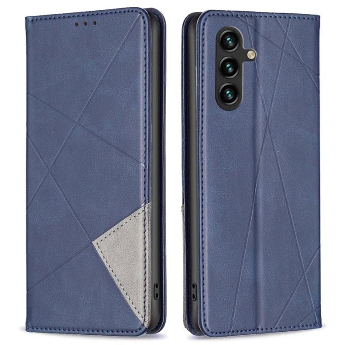 OEM - Samsung Galaxy A55 5G Mobilskal Anti-Scratch KortKonstLäder - Blå