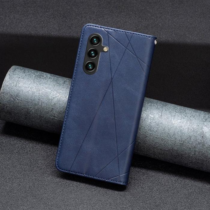 OEM - Samsung Galaxy A55 5G Mobilskal Anti-Scratch KortKonstLäder - Blå