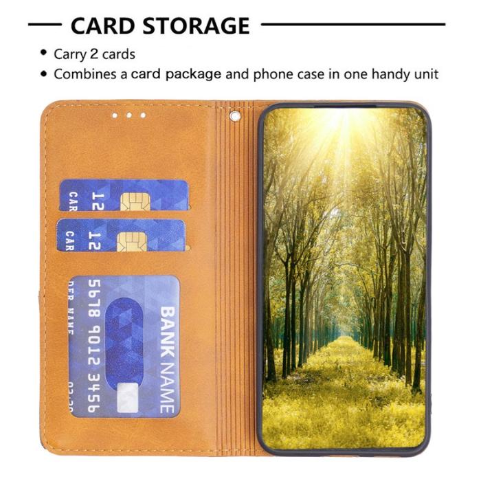 OEM - Samsung Galaxy A55 5G Mobilskal Anti-Scratch KortKonstLäder - Gul